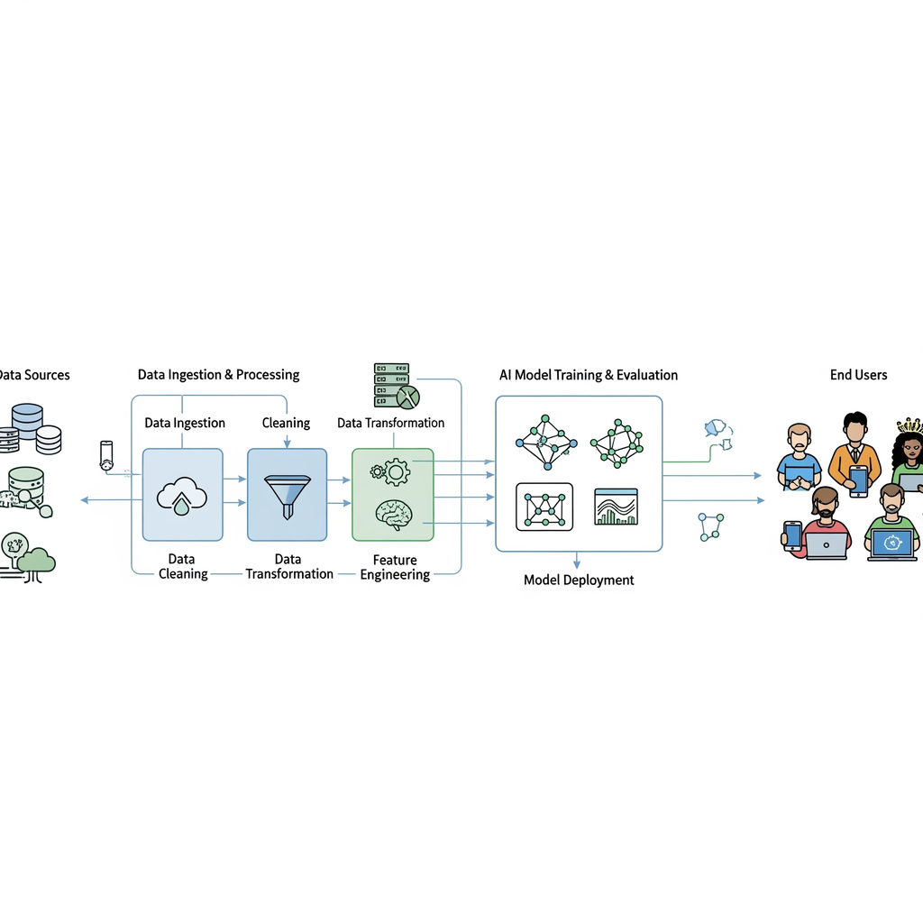 Diagram of an AI data pipeline